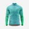 Full Zip Powder Blue Long Sleeve Cycling Jersey for Men | Hexagon Bike Shirt