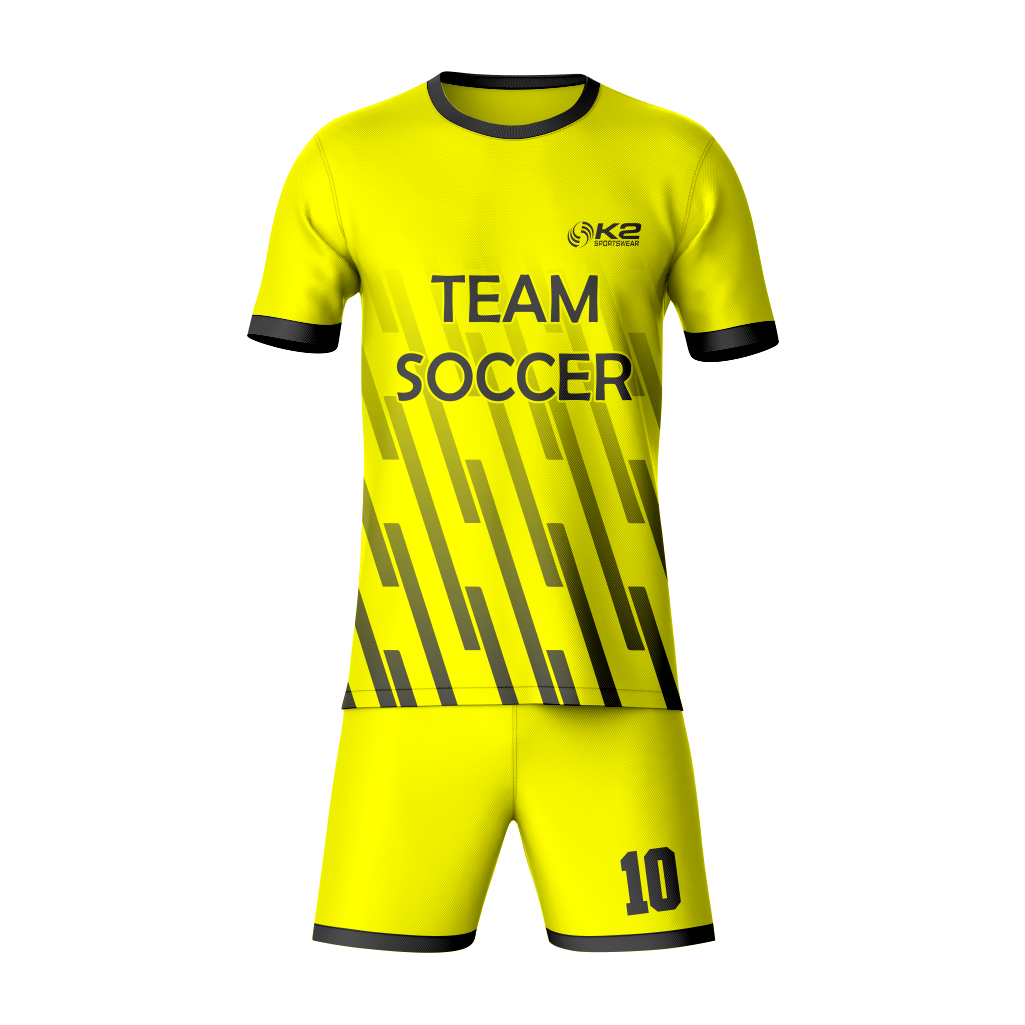 Classic Yellow-Black Soccer Outfit for Teams