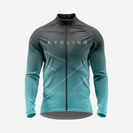 Men’s Long Sleeve Cycling Top and Bib Shorts Set - Teal Blue - K2 Sportswear | Custom Sports Uniforms & Apparels - K2 Sportswear
