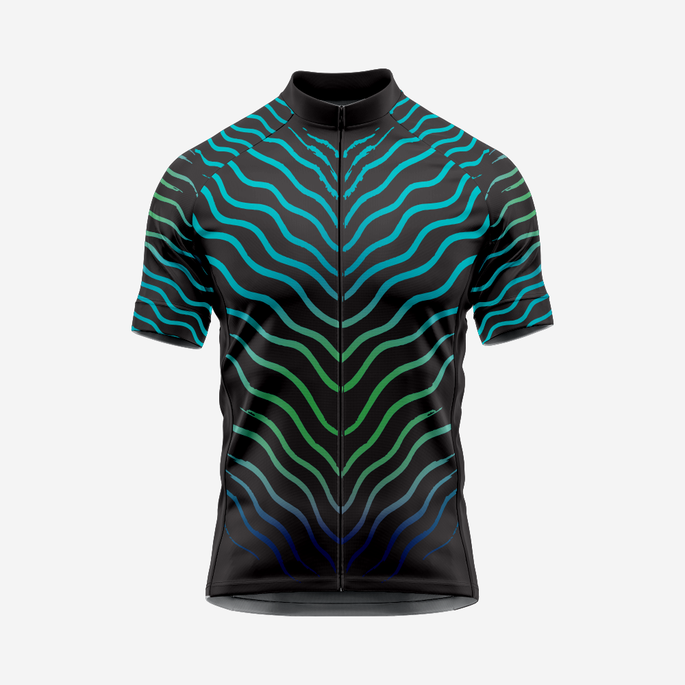 Men’s Black Short Sleeve Cycling Jersey for Road and Racing