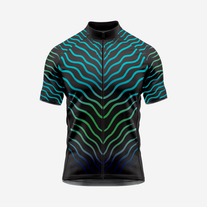 Men’s Black Short Sleeve Cycling Jersey for Road and Racing