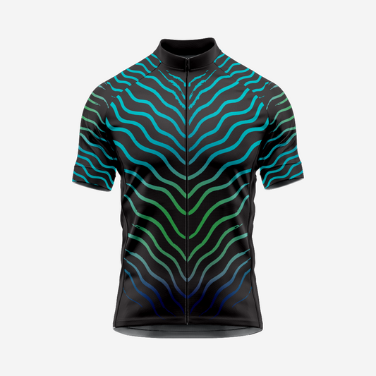 Men’s Black Short Sleeve Cycling Jersey for Road and Racing