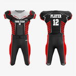 Custom American Football Uniform in Black/Red - K2 Sportswear | Custom Sports Uniforms & Apparels - K2 Sportswear