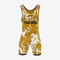 Custom Golden Wrestling Singlet – Premium Quality