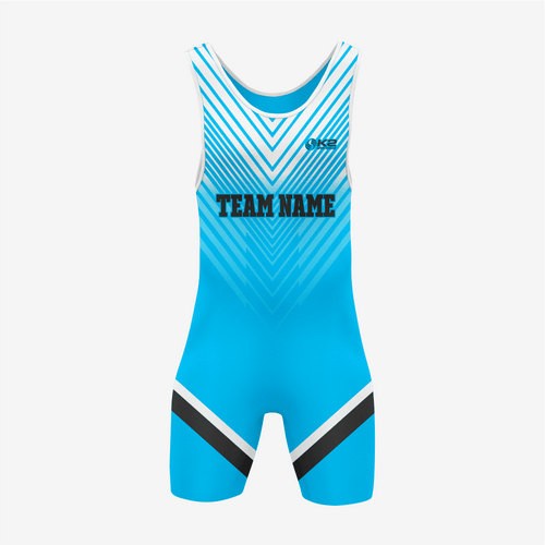 Personalized Sky Blue Wrestling Singlet – Premium Quality - K2 Sportswear | Custom Sports Uniforms & Apparels - K2 Sportswear