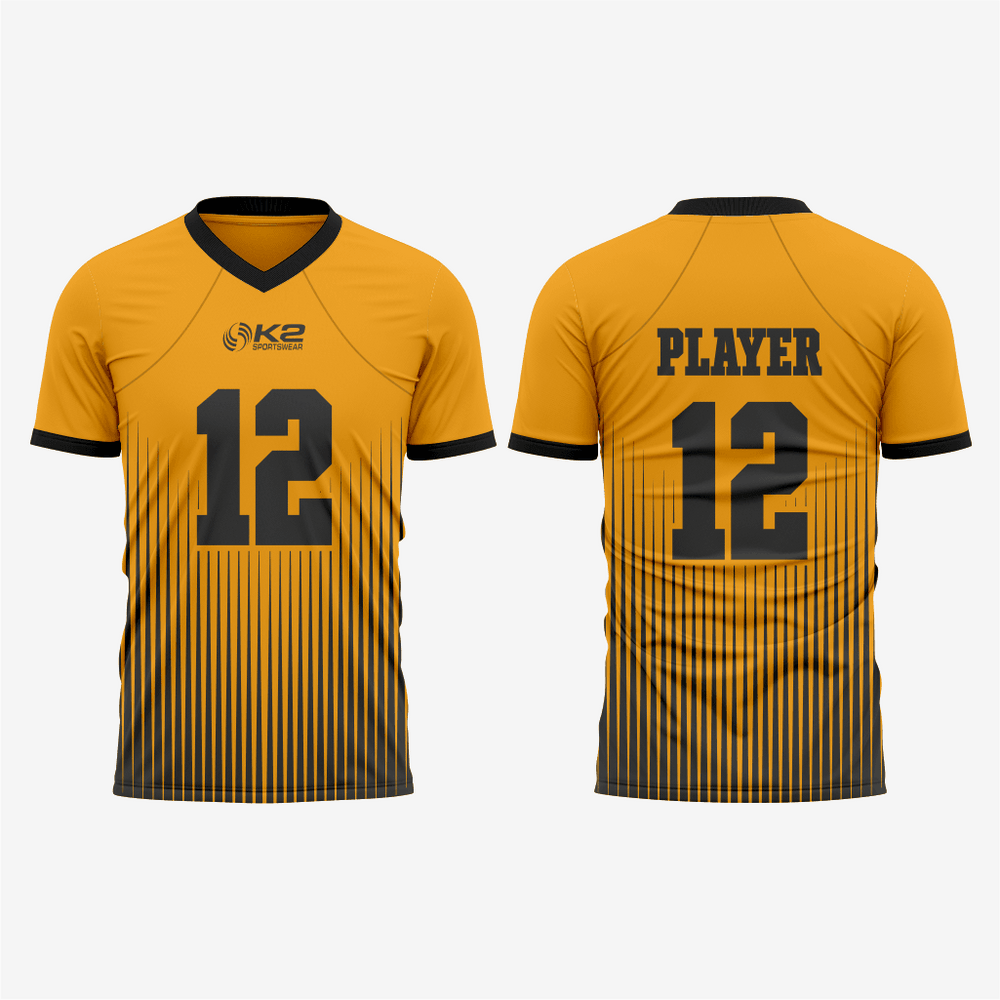 Custom Gold Football Fan Jersey for Men & Women