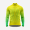 Yellow & Green Men's Long Sleeve Cycling Jersey| Breathable Hex Print Bike Jersey