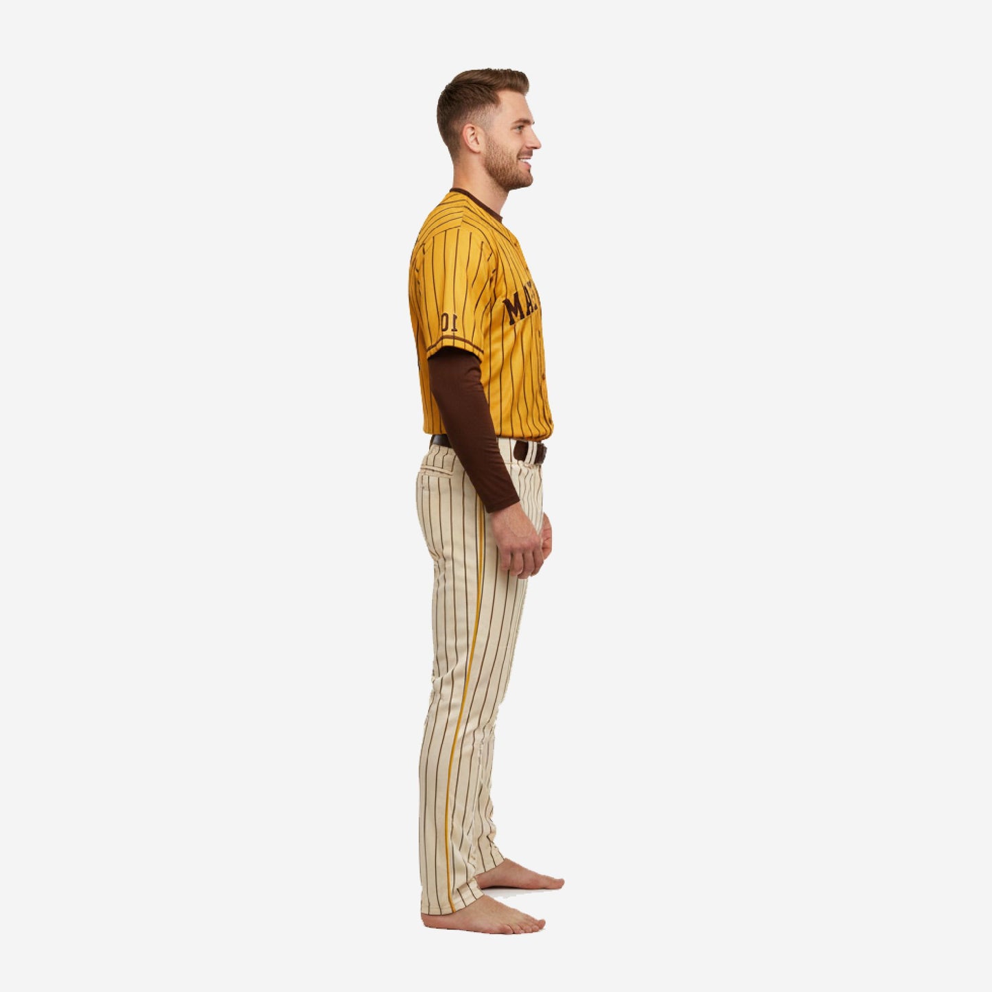 Custom Baseball Uniform - Pinstripe Jersey Pants Set Team Name Number