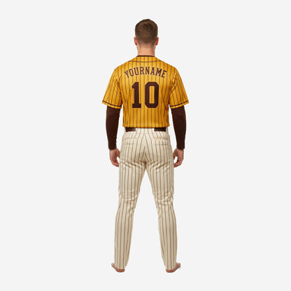Custom Baseball Uniform - Pinstripe Jersey Pants Set Team Name Number