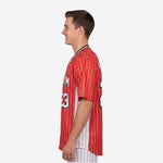 Custom Baseball Jersey - Pinstripe Full Button Jersey Team Name & Number