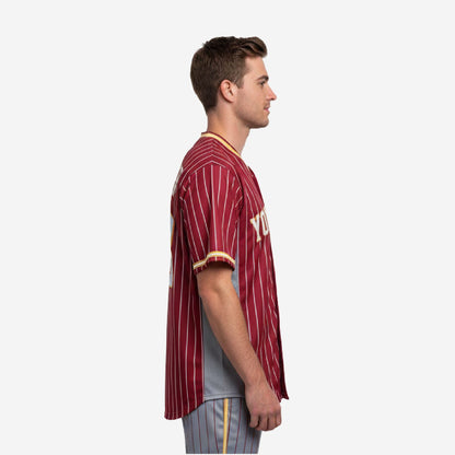 Custom Baseball Jersey - Pinstripe Full Button Jersey Team Name & Number