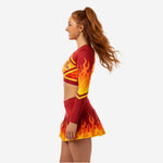 Long Sleeve Custom Cheerleading Uniforms - Crop Top & Skirt Set for Youth & Elite Squads