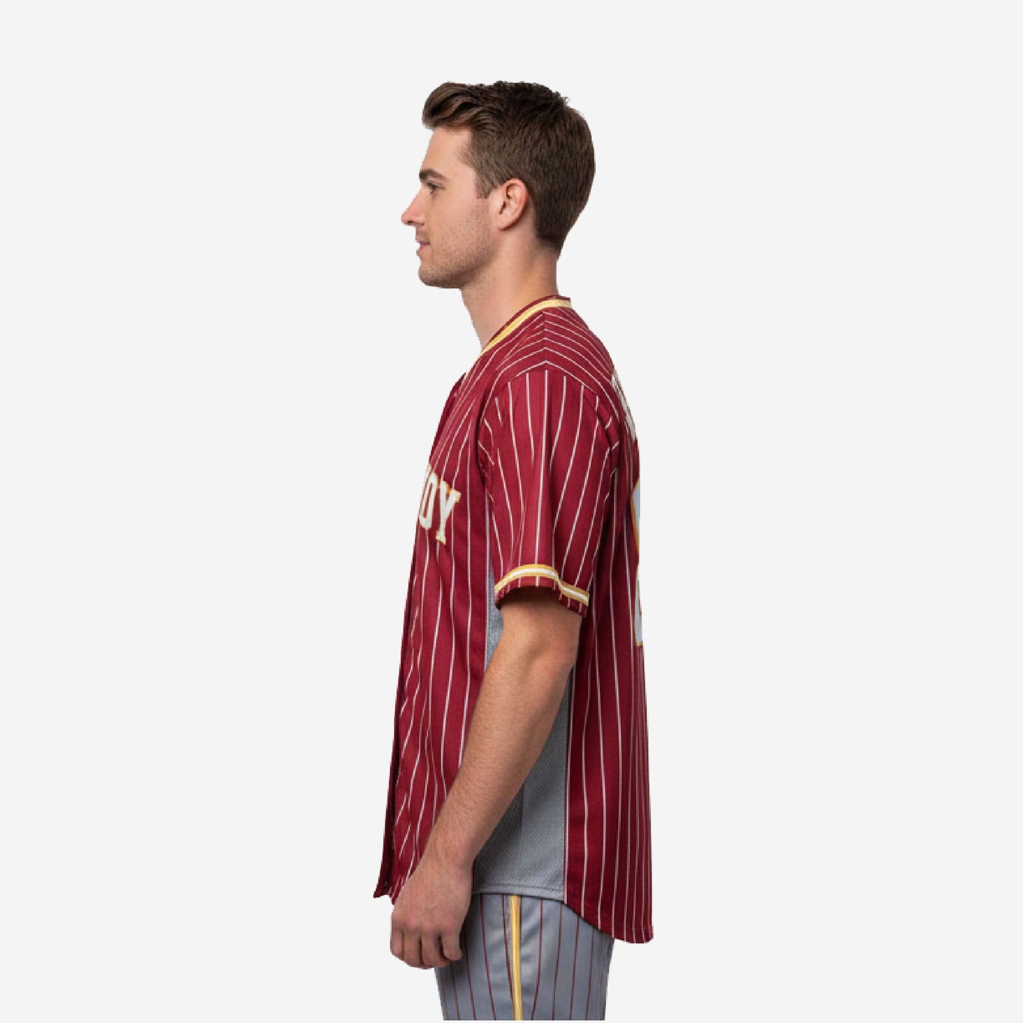 Custom Baseball Jersey - Pinstripe Full Button Jersey Team Name & Number