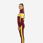 Custom Cheerleading Maroon Warmup Set - Full Zip Jacket & Pants Team Name Design