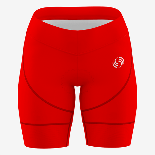 Personalized Red Women's Cycling Shorts - K2 Sportswear | Custom Sports Uniforms & Apparels - K2 Sportswear