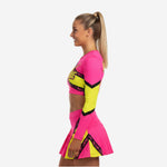 Long Sleeve Custom Cheerleading Uniforms - Crop Top & Skirt Set for Youth & Elite Squads