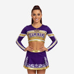 Custom Competition Cheerleading Uniforms - Long Sleeve Top & Skirt Set with Team Name