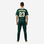 Custom Youth Baseball Uniform Set - V-Neck Jersey & Pants Sublimated in Green
