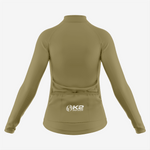 Pro-Level Women's Long Sleeve Cycling Jersey in Tan - K2 Sportswear | Custom Sports Uniforms & Apparels - K2 Sportswear