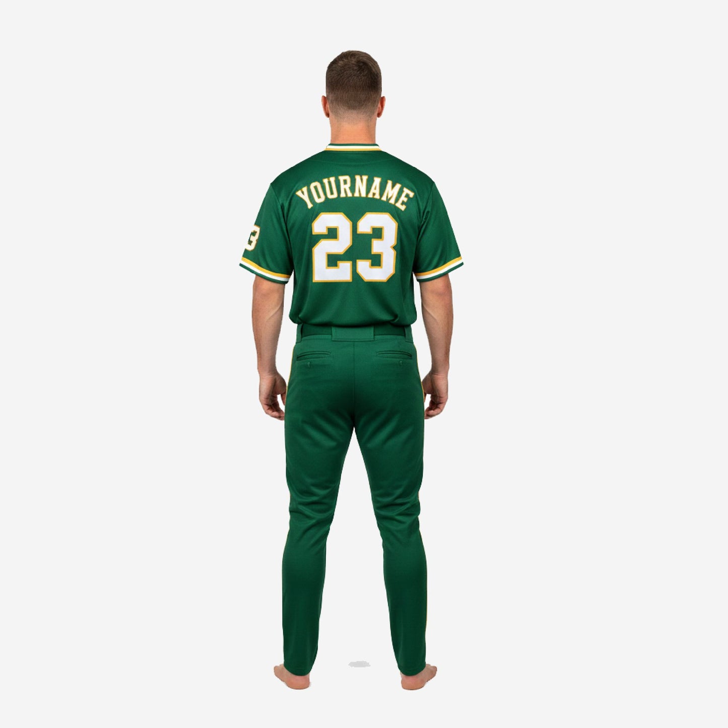 Personalized Baseball Team Uniform - Custom Jersey & Pants Set in Green