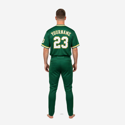 Personalized Baseball Team Uniform - Custom Jersey & Pants Set in Green