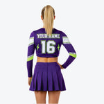 Custom Competition Cheerleading Uniforms - Long Sleeve Top & Skirt Set with Team Name