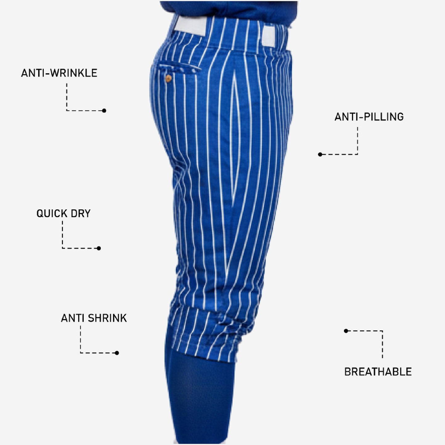 Custom Baseball Uniform Knickers - Pinstripe Knicker Pants Youth Adult