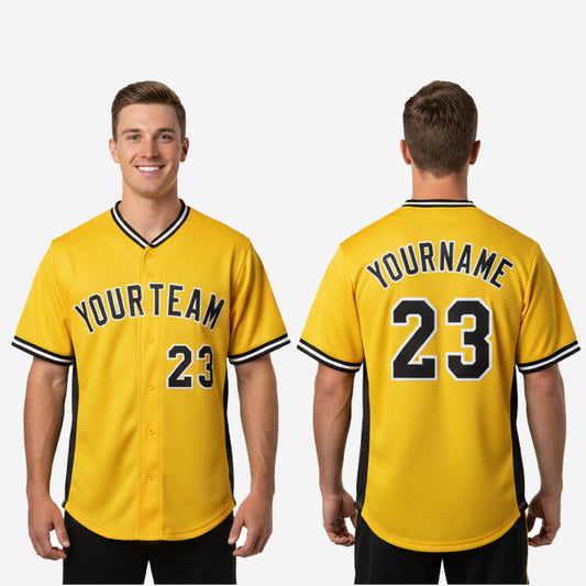 Custom Baseball Jersey - Full Button Baseball Jersey Team Name & Number