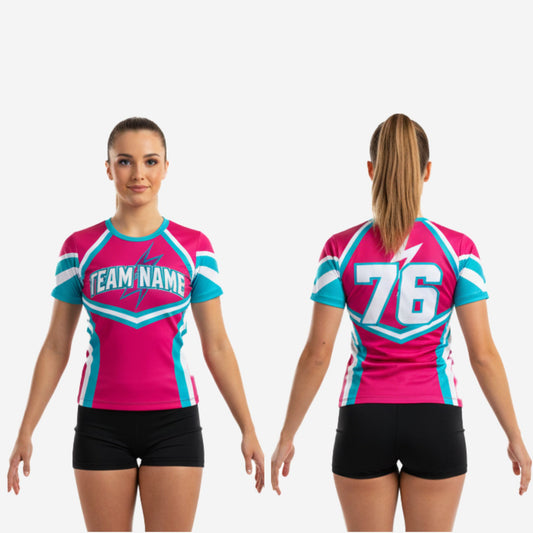 Short Sleeve Cheer Uniform Shell - Performance Fabric Team Apparel
