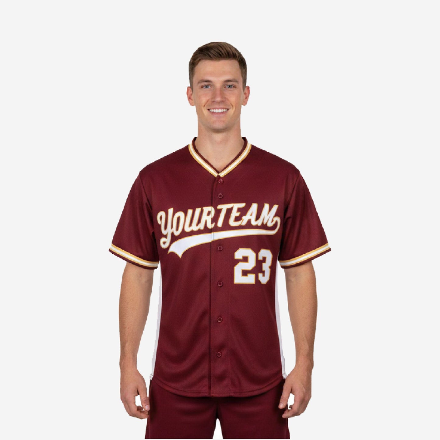 Custom Baseball Jersey - Full Button Baseball Jersey Custom Name & Number
