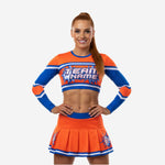 Long Sleeve Cheerleading Uniform Set - Custom Crop Top & Skirt for Youth & All-Star Teams