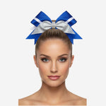 Personalized Blue Cheer Bow - Custom Team Colors Hair Bow