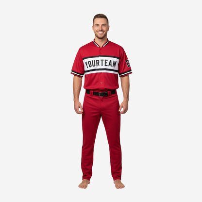 Personalized Baseball Team Uniform - Custom Jersey & Pants Set in Vivid Burgundy