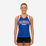 Custom Printed Cheerleading Tank Top - Blue Sleeveless Shell