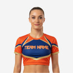 Custom Printed Cheerleading Crop Top - School Spirit Team Name Apparel