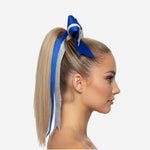 Personalized Blue Cheer Bow - Custom Team Colors Hair Bow