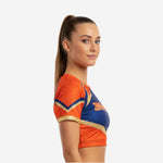 Custom Printed Cheerleading Crop Top - School Spirit Team Name Apparel