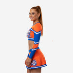 Long Sleeve Cheerleading Uniform Set - Custom Crop Top & Skirt for Youth & All-Star Teams