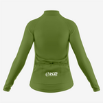 Pro-Level Women's Long Sleeve Cycling Jersey in Army Green - K2 Sportswear | Custom Sports Uniforms & Apparels - K2 Sportswear