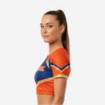 Custom Printed Cheerleading Crop Top - School Spirit Team Name Apparel