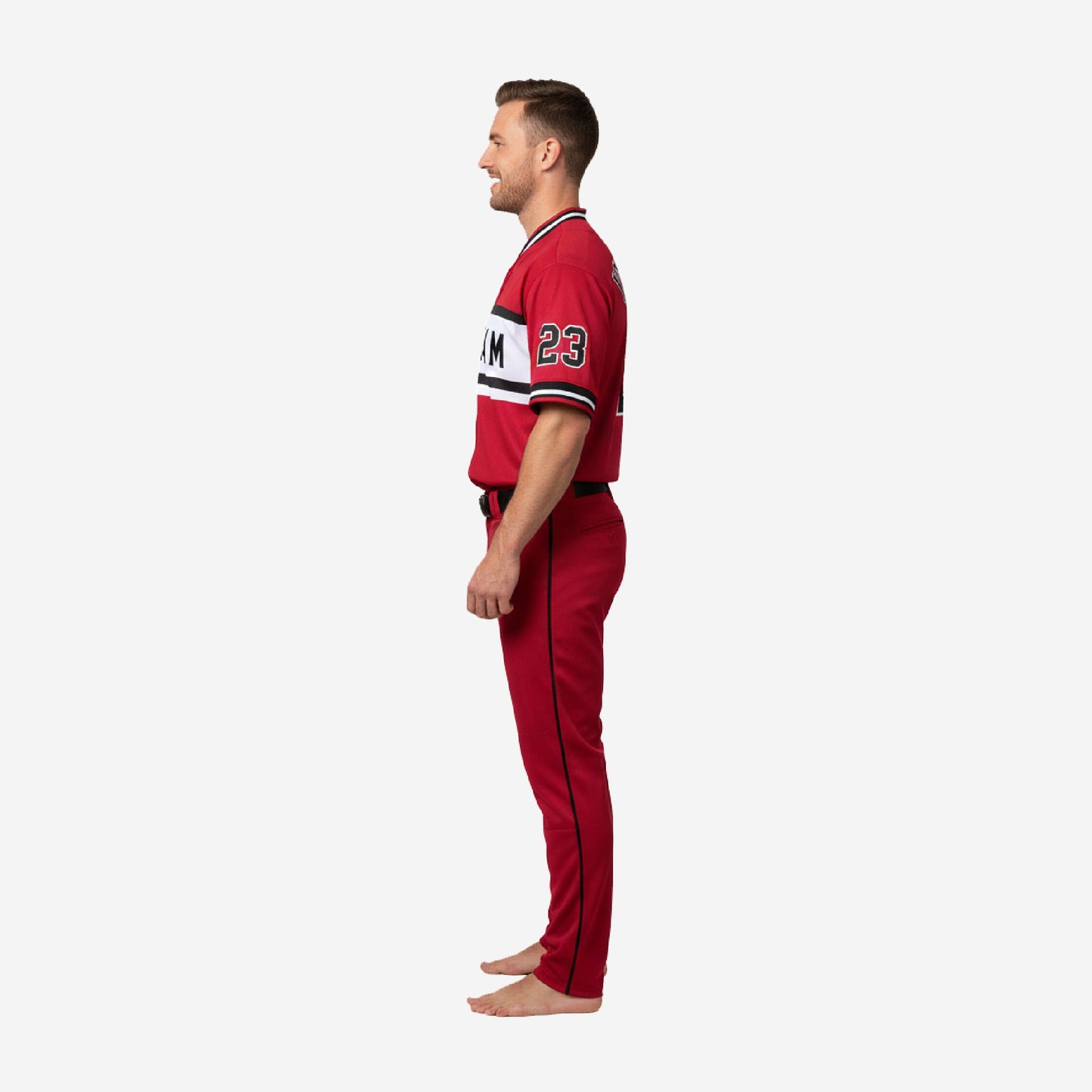 Personalized Baseball Team Uniform - Custom Jersey & Pants Set in Vivid Burgundy