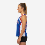 Custom Printed Cheerleading Tank Top - Blue Sleeveless Shell