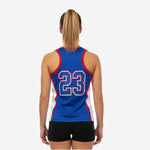 Custom Printed Cheerleading Tank Top - Blue Sleeveless Shell