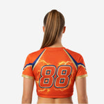 Custom Printed Cheerleading Crop Top - School Spirit Team Name Apparel