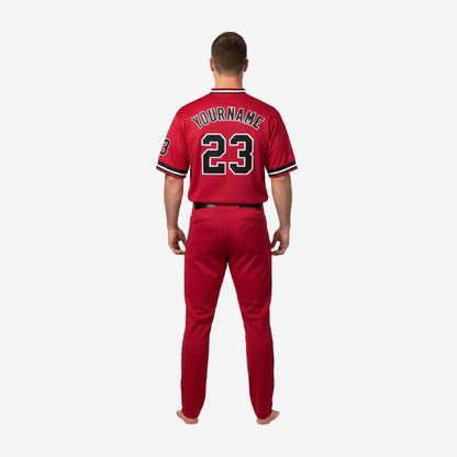 Personalized Baseball Team Uniform - Custom Jersey & Pants Set in Vivid Burgundy