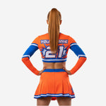 Long Sleeve Cheerleading Uniform Set - Custom Crop Top & Skirt for Youth & All-Star Teams