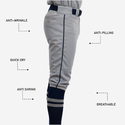 Custom Baseball Uniform Knickers - Piping Knicker Pants Youth Adult