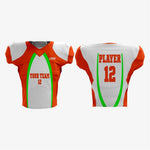 Green/Orange Personalized American Football Uniform for Men/Women/Youth - K2 Sportswear | Custom Sports Uniforms & Apparels - K2 Sportswear