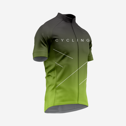 Premium Men's Cycling Short Sleeve Jersey in Olive