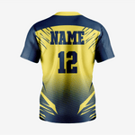Custom Softball 2 Button Jersey/Pant in Yellow/Blue - K2 Sportswear | Custom Sports Uniforms & Apparels - K2 Sportswear